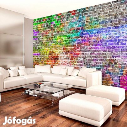 Fotótapéta - Szivárványos téglafal