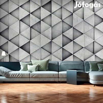 Fotótapéta - Szürke háromszögek