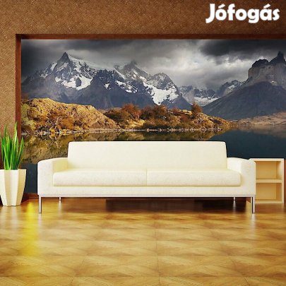 Fotótapéta - Tó a havas hegyek alatt