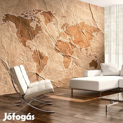 Fotótapéta - Világtérkép homokos háttérrel