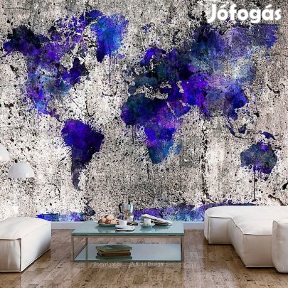 Fotótapéta - Világtérkép tintapacával