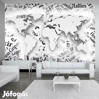 Fotótapéta - Világtérkép újság mintával