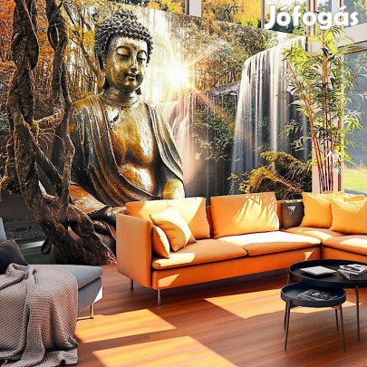 Fotótapéta - Vízesés és Buddha