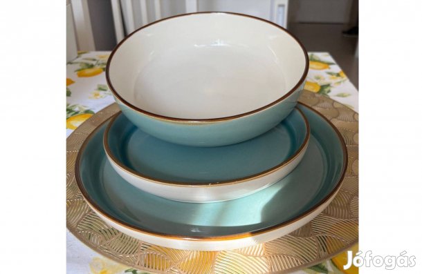 Fox & Ivy zöld étkészlet 24 db