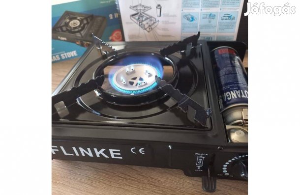 Főző rezsó Új Flinke kemping PB gázpalackról is 2:1 227g gázpalack
