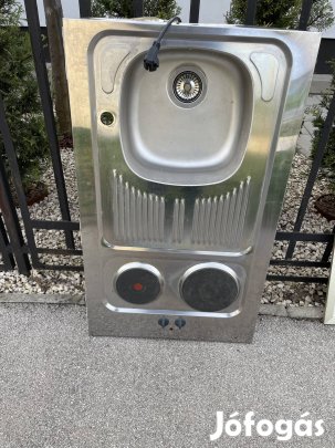 Főzőlap mosogatóval