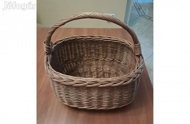 Főzött vesszőből készült bevásárló kosár eladó