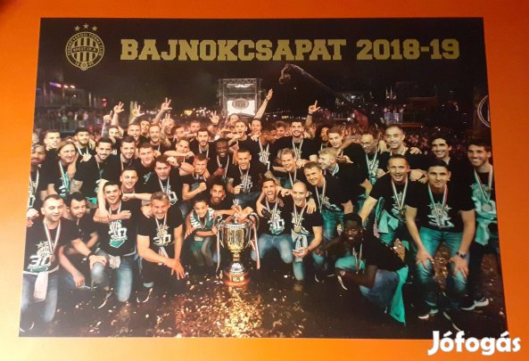 Fradi 2018-19-es Bajnokcsapat A4es méretű kartonlapra nyomtatott fotó