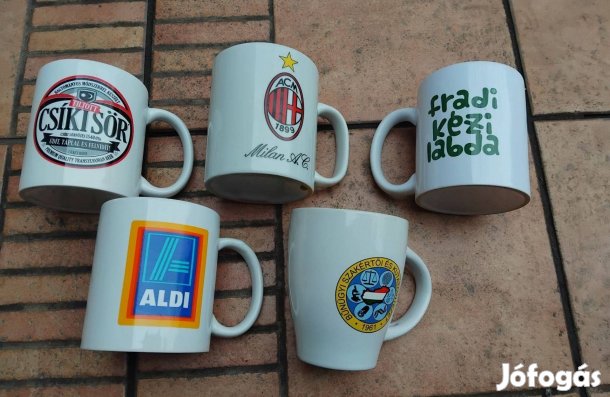 Fradi Inter bögre Csíki sör rendőr bögre Aldi bögre 4db
