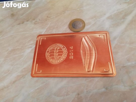 Fradi emlék lemez plakett 2014-es ritka sport relikvia