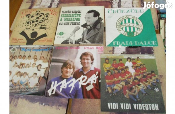 Fradi és sport bakelit kislemezek (SP) eladók