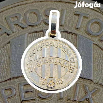 Fradi ezüst medál, tömör-kétoldalas-nagyméretű