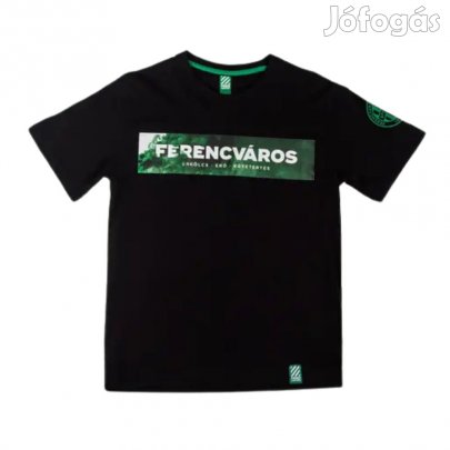 Fradi póló felnőtt zöld mintás fekete