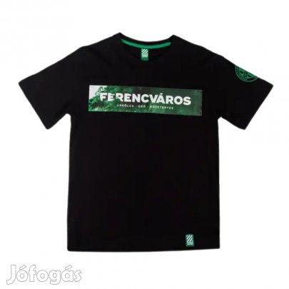 Fradi póló felnőtt zöld mintás fekete