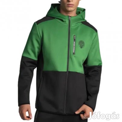 Fradi pulóver felnőtt cipzáras zöld-fekete