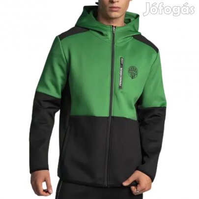 Fradi pulóver felnőtt cipzáras zöld-fekete