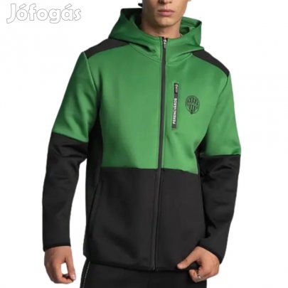 Fradi pulóver felnőtt cipzáras zöld-fekete