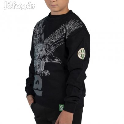 Fradi pulóver gyerek sasos fekete pamut
