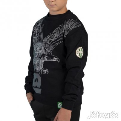 Fradi pulóver gyerek sasos fekete pamut