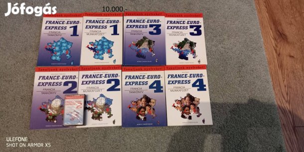 France-Euro-Express 1-4. (francia tankönyv + munkafüzet) Új