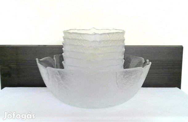 Francia Luminarc üveg salátás tál készlet 7 részes