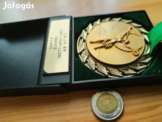 Francia Viry-Schatillon 1989-es futó verseny 4 X 400 m érem