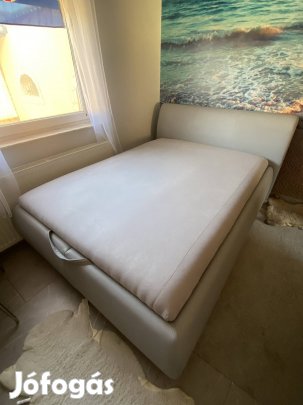 Francia ágy szürke pakolhatós