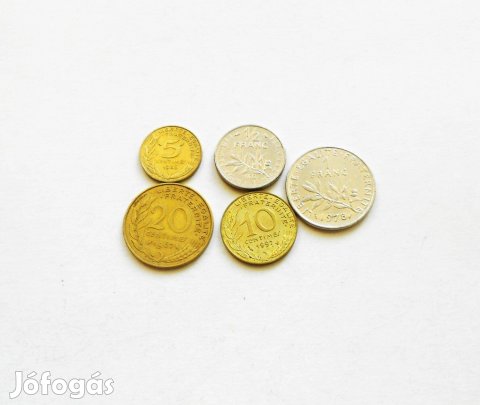 Francia fém pénz érme csomag