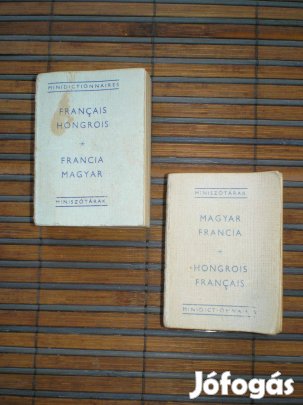Francia miniszótárak, kétféle egyben hirdetve minikönyv
