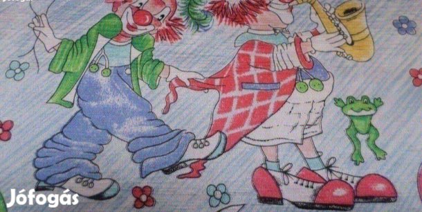 Francia selyem Új bohóc minta 5,5 m