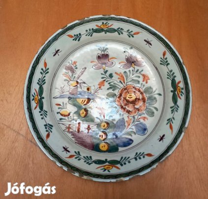 Francia tál - 18. század második fele - antik kerámia - 34,5 cm