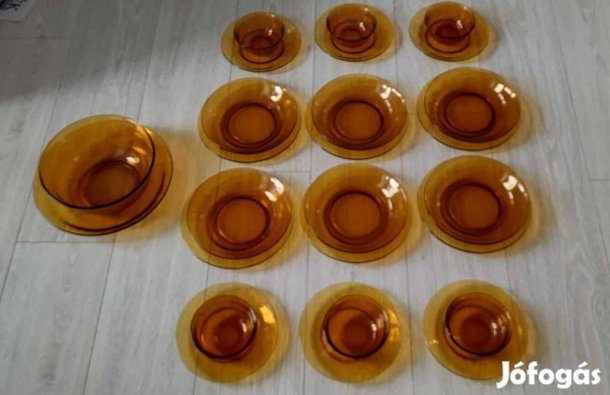 Francia üveg készlet