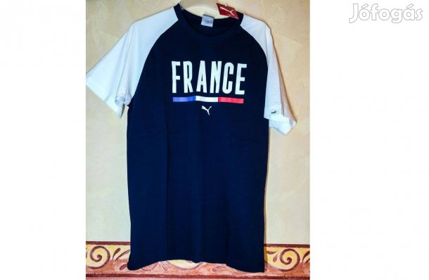 Francia válogatott EURO2020 kék fehér eredeti Puma póló (M,L,XL, 2XL)