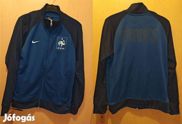 Francia válogatott eredeti Nike kék cipzáras felső (M)