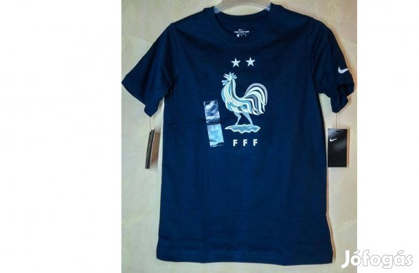Francia válogatott eredeti Nike sötétkék gyerek póló (M,L)