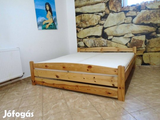 Franciaágy 180x200 fenyőfa