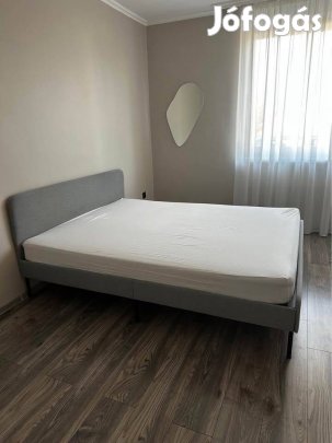 Franciaágy + matrac 160x200 (IKEA Slattum + Hafslo)