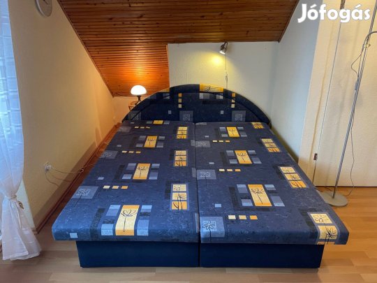 Franciaágy ágyneműtartóval