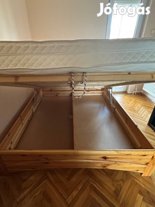 Franciaágy ágyneműtartóval (matrac nélkül)