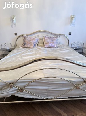 Franciaágy réz kerettel, 180x200 cm