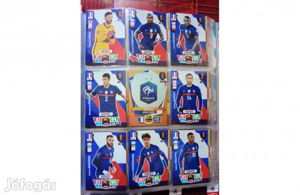 Franciaország Teljes sor Fifa World Cup 2022 Qatar kártya