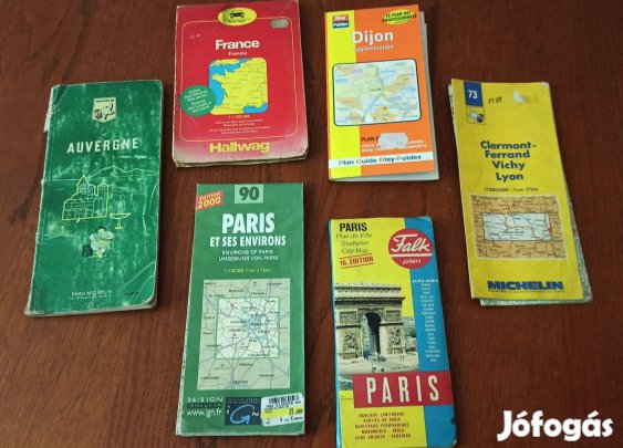Franciaország / Párizs térképcsomag / 7 db térkép