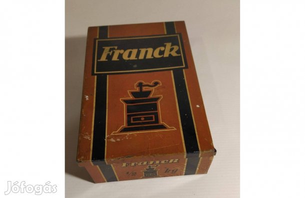 Franck kávés doboz, antik