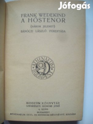 Frank Wedekind: A hőstenor