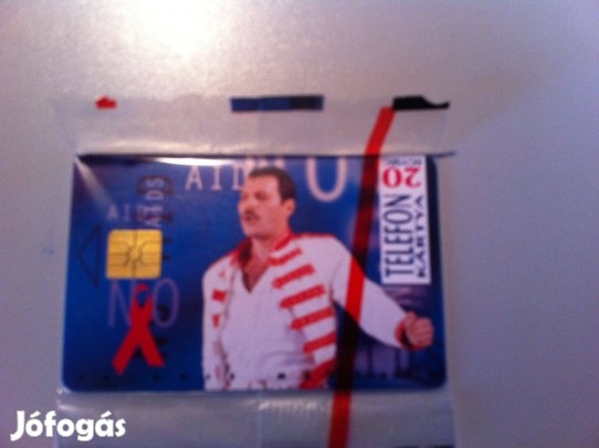 Freddie Mercury 20 egységes bontatlan telefonkártya eladó