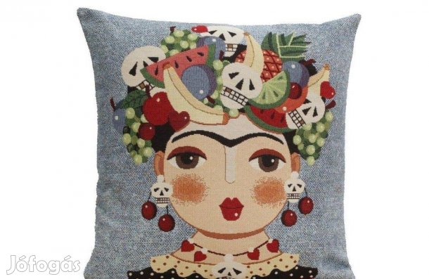 Frida Kahlo Gépi Gobelin párnahuzat-Fodera 42x42cm
