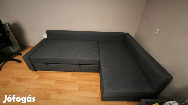 Friheten sötétszürke ágykanapé, tárolóval Sos!