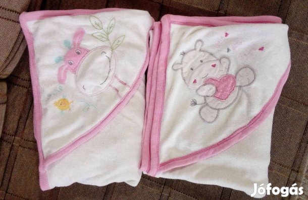 Frottír fürdőlepedő kifogó baba kapucnis törölköző szép állapotban