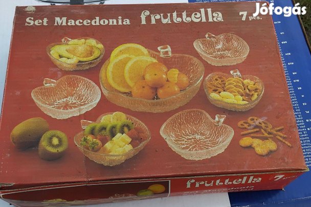 Fruttella, alma alakú üvegből készült kompótos készlet