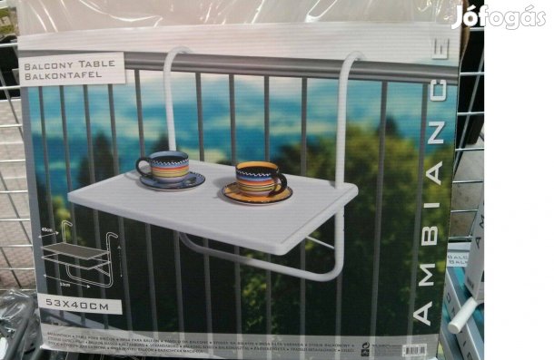 Függő Asztal Erkély Asztal Új kb 60X40 CM Lehajtható Sok Mást Is